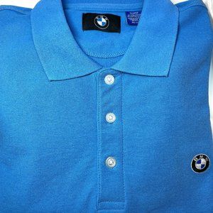 BMW Logo Blue Pullover Men's Polo Shirt 2XLT S/S
